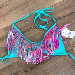 Turquoise bikini top